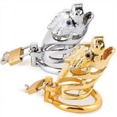 Chinese Zodiac Cock Cage - Horse - SILVER
